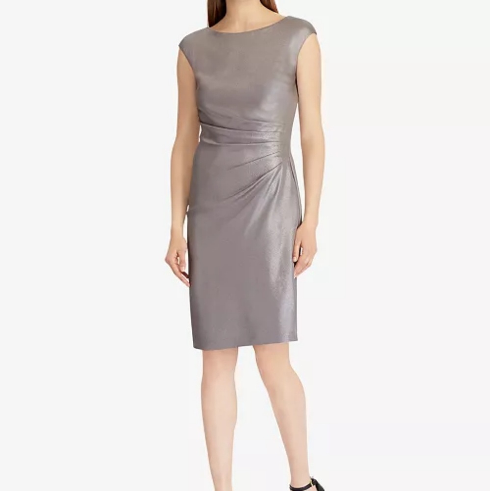 NWOT Loft Silver Grey Dress us4